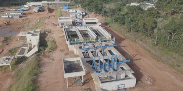 Obra da Estação de Tratamento é a maior de saneamento do Interior do País, no Distrito Industrial de Bauru