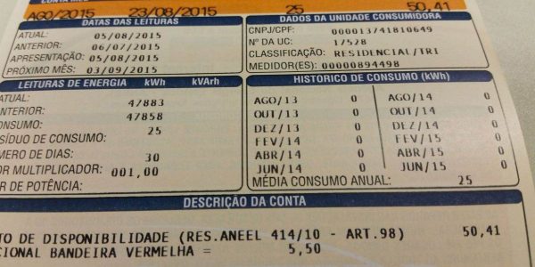 Nova bandeira representa uma alta de alta de 6,78% na conta de luz em relação à bandeira vermelha patamar 2 Arquivo / Agência Brasil