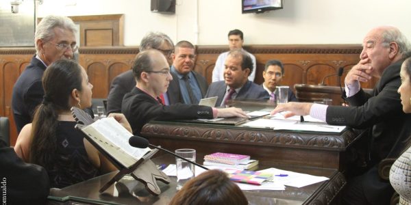 Parlamentares durante a primeira Sessão Legislativa de 2020