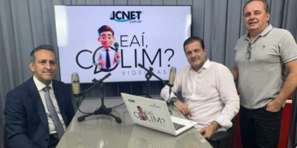 Cledson Nascimento, Alexandre Colim e Marco Antônio, na gravação do primeiro episódio