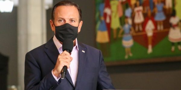 Governador João Doria, em coletiva do Palácio dos Bandeirantes