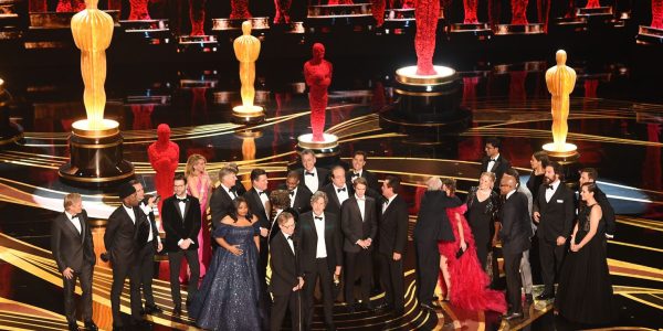 HOLLYWOOD, CALIFORNIA - FEBRUARY 24: Cast and crew of 'Green Book' accept the Best Picture award onstage during the 91st Annual Academy Awards at Dolby Theatre on February 24, 2019 in Hollywood, California. (Photo by Kevin Winter/Getty Images)