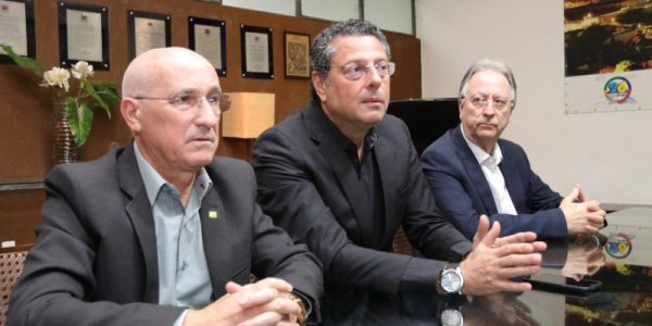 Paulo Martinello, Reinaldo Cafeo e Ildebrando Gozzo, da Acib / Foto: Malavolta Jr.