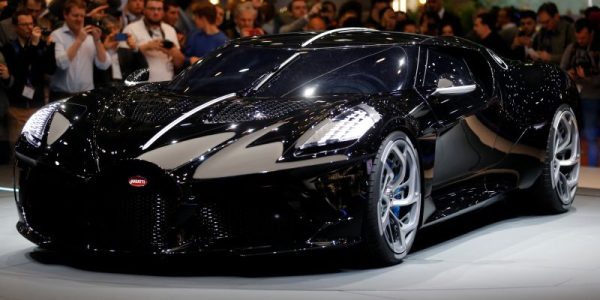 The new Bugatti La Voiture Noire is displayed at the 89th Geneva International Motor Show in Geneva, Switzerland March 5, 2019. REUTERS/Pierre Albouy