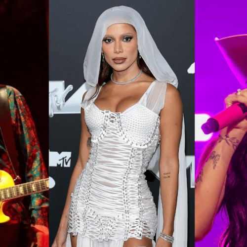 Entre os indicados aparecem nomes representantes de diferentes gêneros musicais como Ana Castela, Gloria Groove, Liniker, Anitta, Samuel Rosa, entre outros • Tomzé Fonseca/Agnews/Instagram/MTV/João Pedro Martins