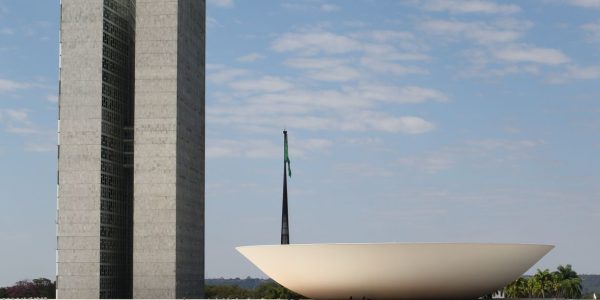 Palácio do Congresso Nacional na Esplanada dos Ministérios em Brasília