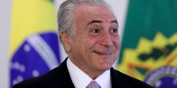 Brazil's President Michel Temer smiles during a signing ceremony of the New Decree of Port Regularization, at the Planalto Palace in Brasilia, Brazil May 10, 2017. REUTERS/Ueslei Marcelino